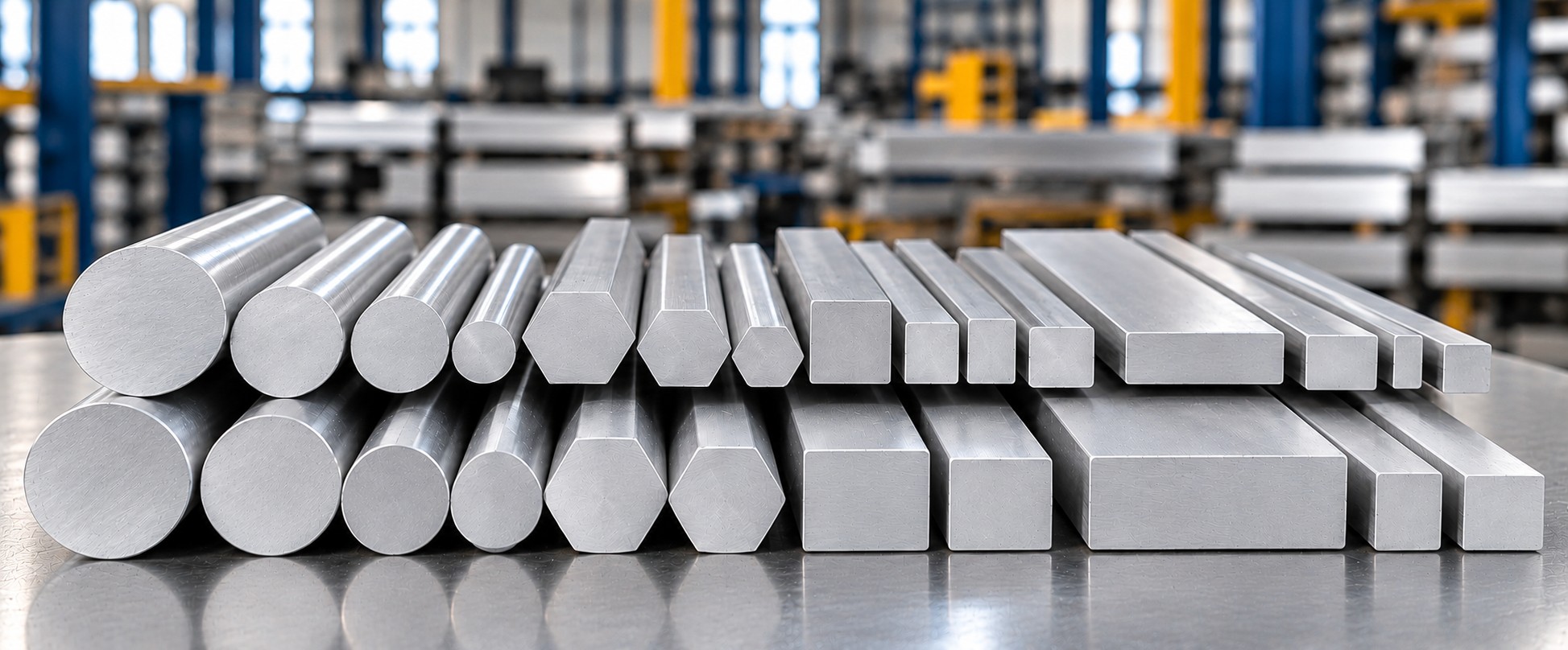 Cold drawn solid aluminium profiles — round, hexagonal and square sections