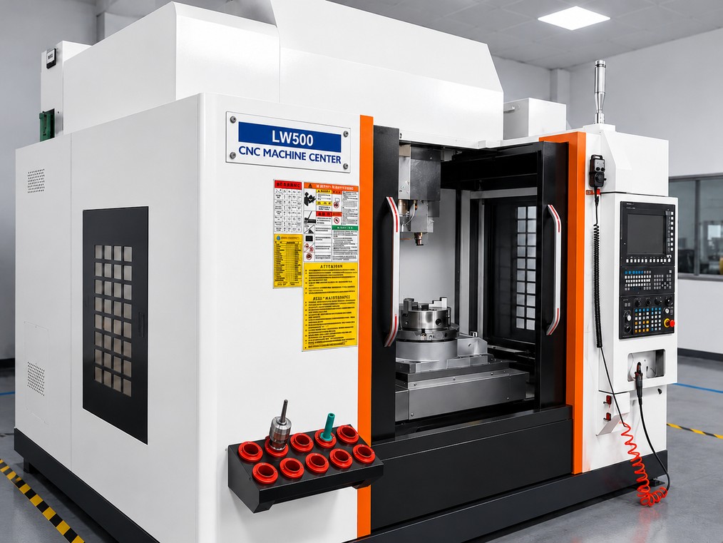 CNC machining centre with rotary table for die machining