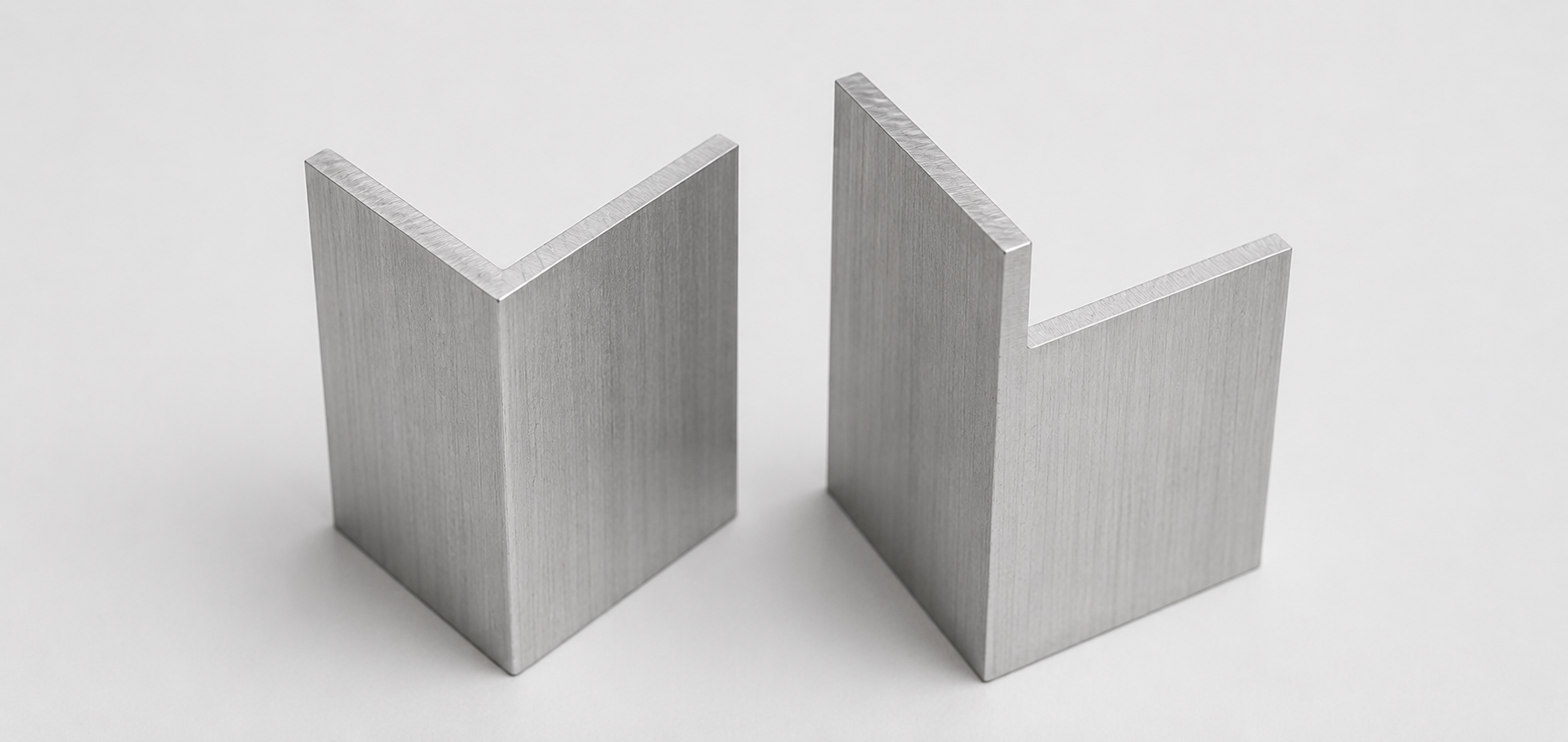 Cut lengths of Banco equal and unequal leg aluminium angle